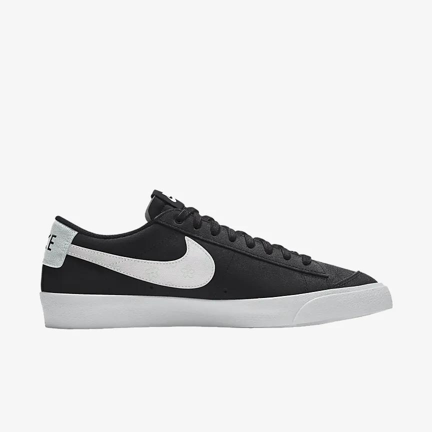 Giày Nike Blazer Low '77 By You Nam Đen Trắng